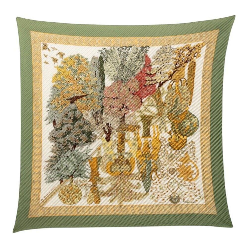 Hermes Carre90 Pleats Les Legendes de L’Arbre Silk Scarf